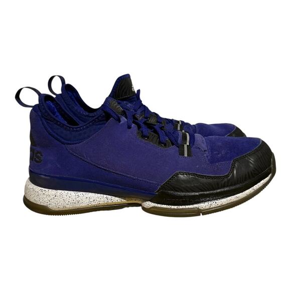Adidas D Lillard 1 Weber State Purple Black Suede Men's Size 11.5 Athletic Shoes - Picture 1 of 8